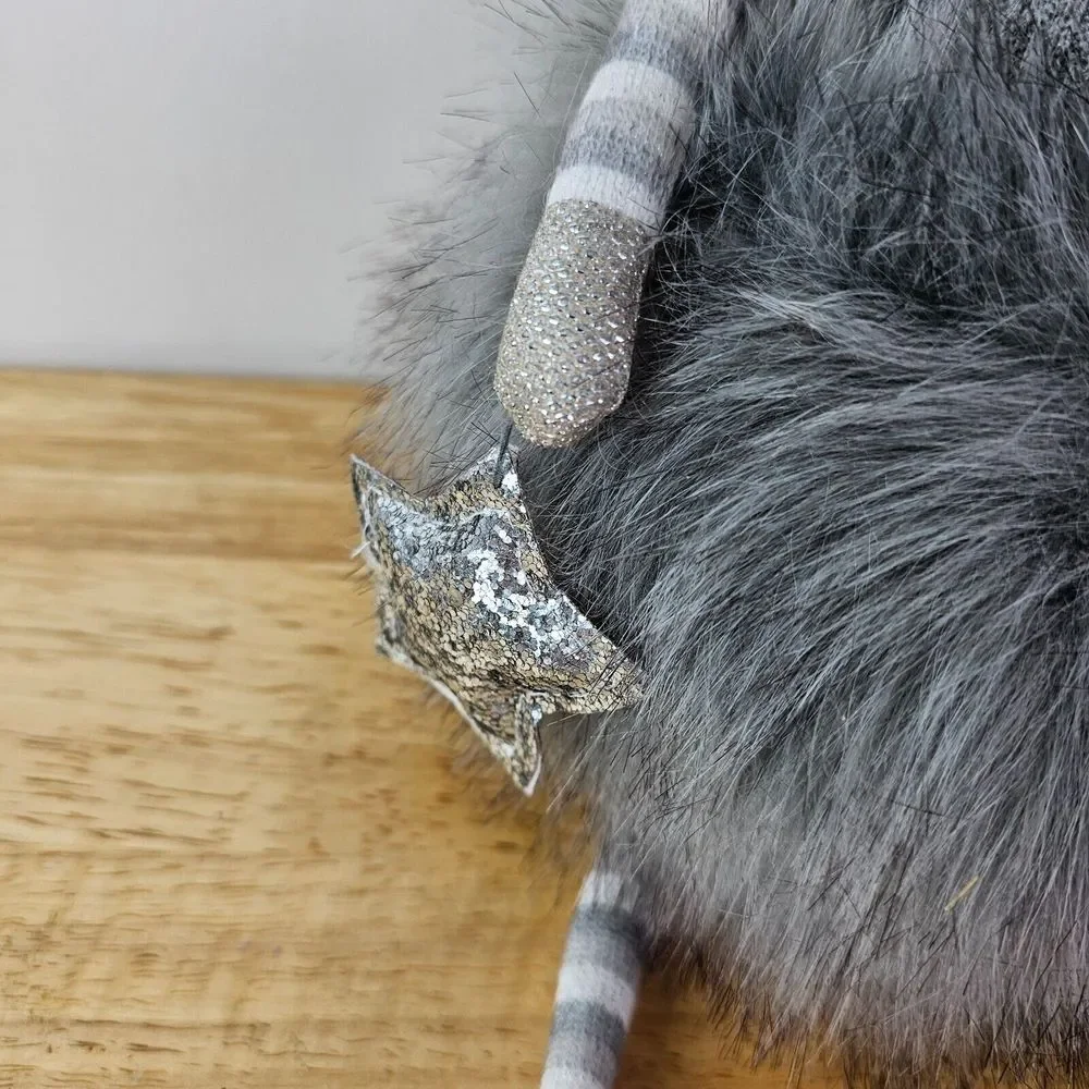 Faux‎ Puff Skirt Gray Doll Fairy Holiday Christmas Home Decor Beanbag